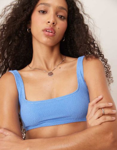 Haut de bikini échancré effet froissé à assortir avec dos plongeant - Bleu Bleu 34 female - & Other Stories - Modalova
