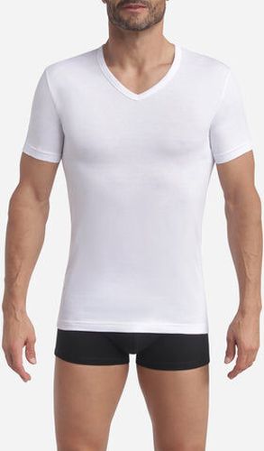 Lot de 2 t-shirts en coton blanc à col en V Eco - Masculin - Taille M Blanc M - Dim - Modalova