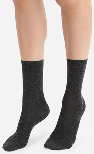 Chaussettes unies anthracite en laine douce Gris TU - Dim - Modalova