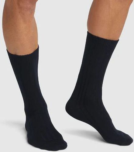 Lot de 2 paires de chaussettes hautes en viscose Noir Bambou - Masculin - Taille 43/46 Noir 43/46 - Dim - Modalova