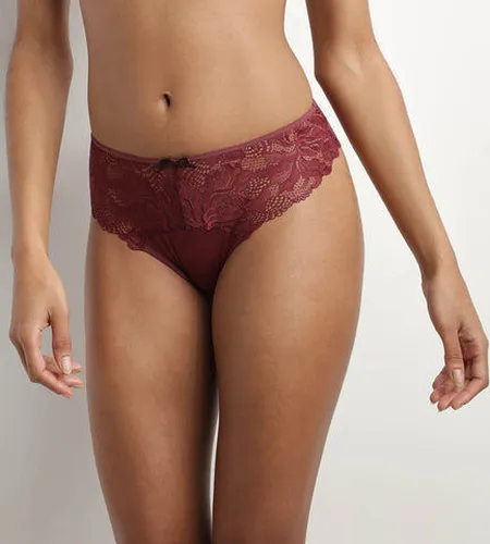 Slip en dentelle et microfibre Rubis Foncé Generous Essentiel Violet 48 - Dim - Modalova
