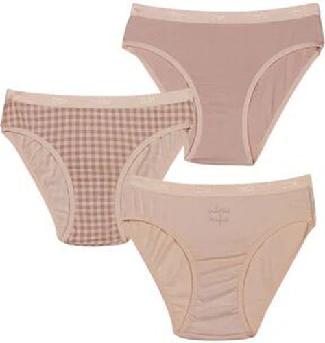 Lot de 3 culottes fille en coton stretch Mauve motif vichy Les Pockets - Féminin - Taille 8 8 - Dim - Modalova