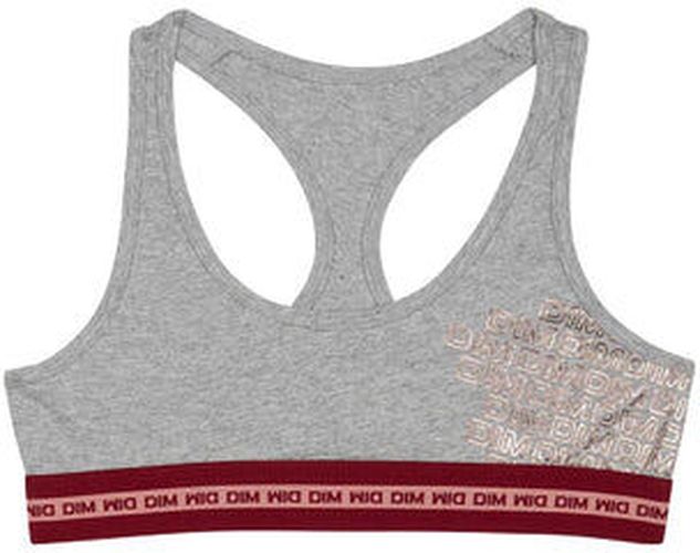 Brassière fille en coton stretch logo métallisé Gris Chiné Sport Gris 10 - Dim - Modalova