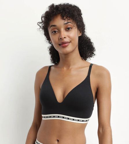 Soutien-gorge triangle en coton modal Noir à bonnets moulés Icons - Féminin - Taille 95B Noir 95B - Dim - Modalova