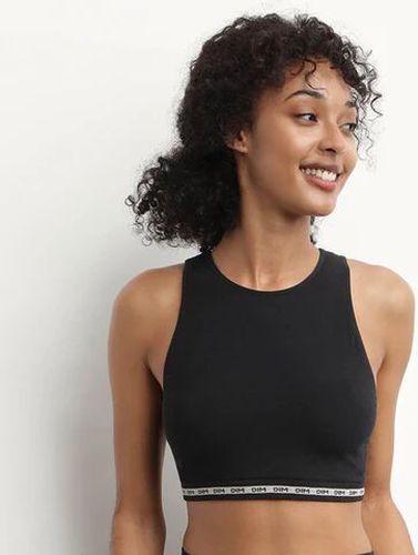 Crop top en modal polyamide côtelée sans couture Noir Icons Seamless Noir XS - Dim - Modalova