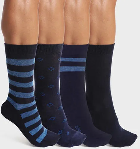 Lot de 4 paires de chaussettes en coton rayé Marine Eco Style Bleu 40/45 - Dim - Modalova