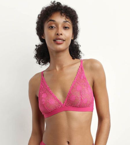 Soutien-gorge triangle en tulle et dentelle Fuchsia Fais-Moi Une Fleur - Féminin - Taille M M - Dim - Modalova