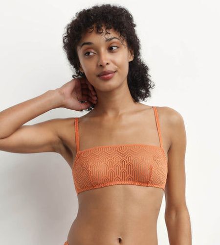 Bralette sans armature en dentelle graphique Noisette Mod de Orange M - Dim - Modalova