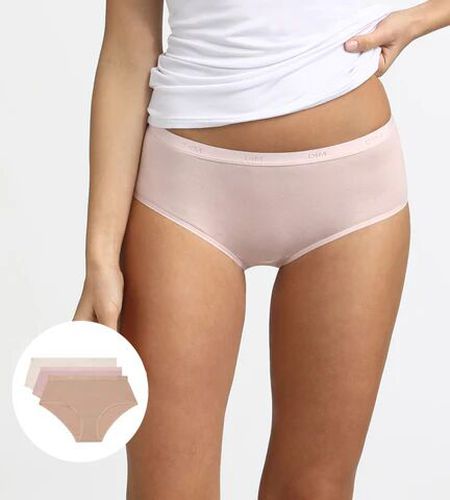 Lot de 3 Boxers peau//nacre Les Pockets Coton - Féminin - Taille 44/46 44/46 - Dim - Modalova