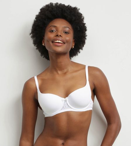 Soutien-gorge corbeille en dentelle florale recyclée Blanc Sublim BLANC 90B - Dim - Modalova