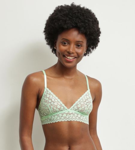 Soutien-gorge triangle en dentelle florale Vert d Eau Daisy Lace VERT D'EAU M - Dim - Modalova