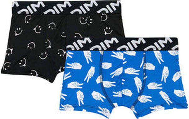 Lot de 2 boxers garçons en microfibre recyclée motif peace Micro - Masculin - Taille 14 14 - Dim - Modalova