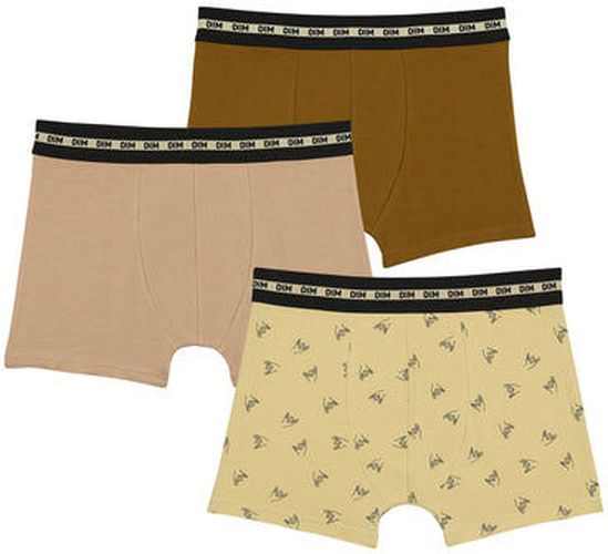 Lot de 3 boxers garçon à motif fun Olive Coton Stretch - Masculin - Taille 6 6 - Dim - Modalova