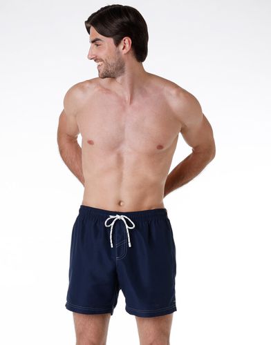 Short de bain en toile, marine BLU NAVY 5 - Dim - Modalova