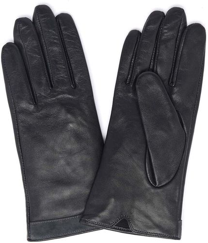 Gants Bi-Matière en Cuir d’Agneau - Noir - Draeger - Modalova