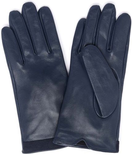 Gants Bi-Matière en Cuir d’Agneau - Marine - Draeger - Modalova