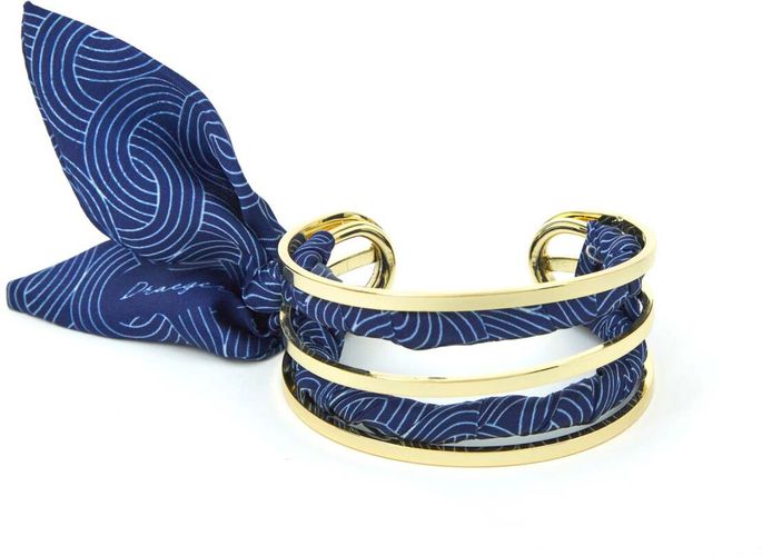 Manchette Foulard Tokyo Bleu - Draeger - Modalova