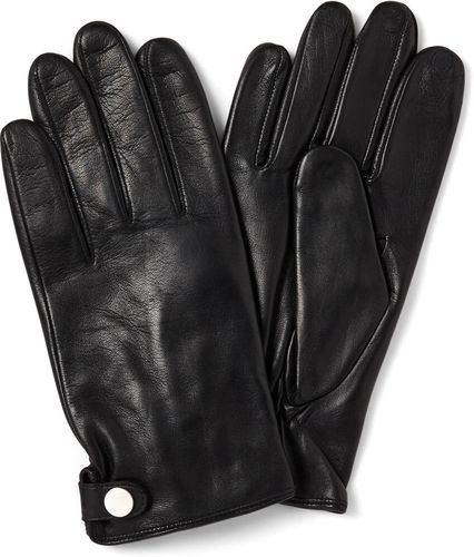 Gants en cuir à bouton - noir - Draeger - Modalova
