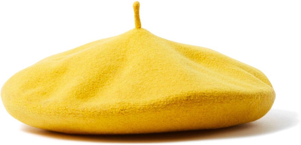 Béret basque Jaune Moutarde - 100% laine - Draeger - Modalova