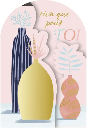 Carte de Vœux Rien que pour toi - Rose - Draeger - Modalova