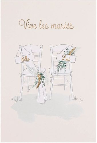 Carte mariage Vive les mariés - Draeger - Modalova