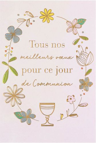 Carte communion Meilleurs vœux - Draeger - Modalova