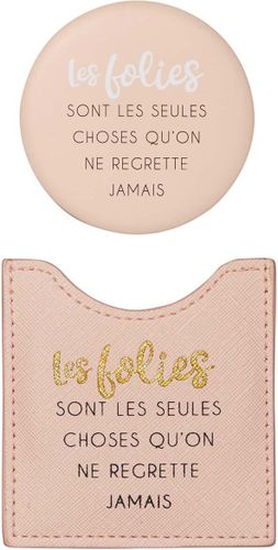 Miroir de Poche - Les Folies Sont Les Seules Choses Qu'on Ne Regrette Jamais - Draeger - Modalova