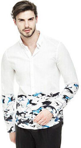 Chemise Chemise M64H46 Blanc motif Abstratif Blanc - Guess - Modalova