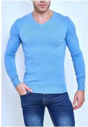 Pull Pull manches longues col V Ciel H Bleu - Kebello - Modalova