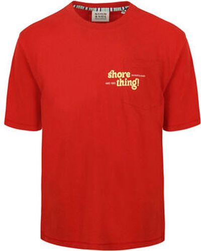 T-shirt Scotch Soda T-Shirt Artwork Rouge Rouge - Scotch & Soda - Modalova