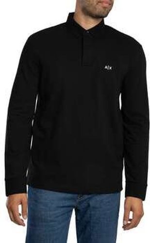 Polo Polo brodé à manches longues Noir - EAX - Modalova