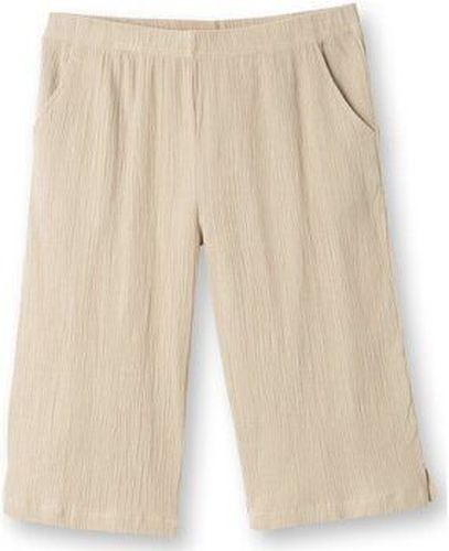 Short by - Bermuda tissu créponné coton Beige - Daxon - Modalova