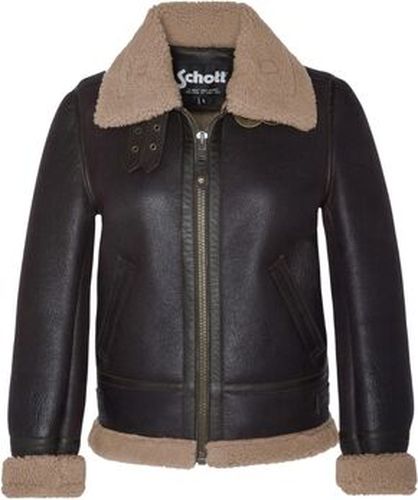 Blouson Blouson bombardier en cuir Ref 25781 Cordovan Marron - Schott - Modalova