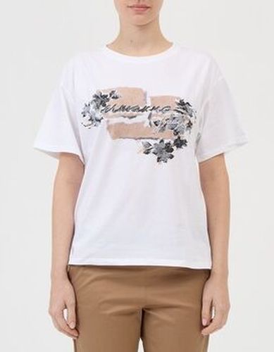 T-shirt T-shirt avec logo et cristaux multicolor - Ermanno Scervino - Modalova