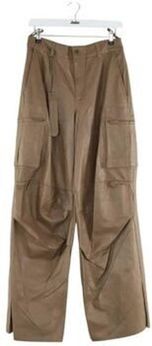 Pantalon Pantalon droit en cuir Marron - Salvatore Ferragamo - Modalova
