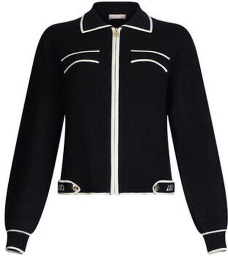 Gilet Cardigan long avec zip Noir - Liu jo - Modalova