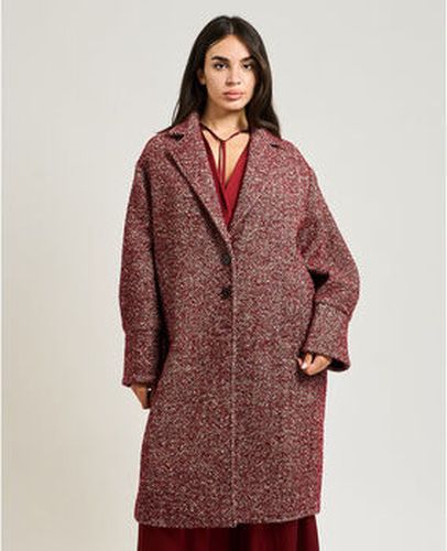 Manteau Manteau long avec motif chevron Rouge - Manila Grace - Modalova