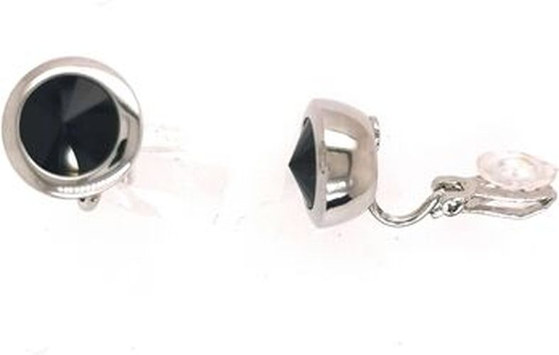 Boucles oreilles Boucles d'oreilles à clips cristal noir Blanc - Brillaxis - Modalova