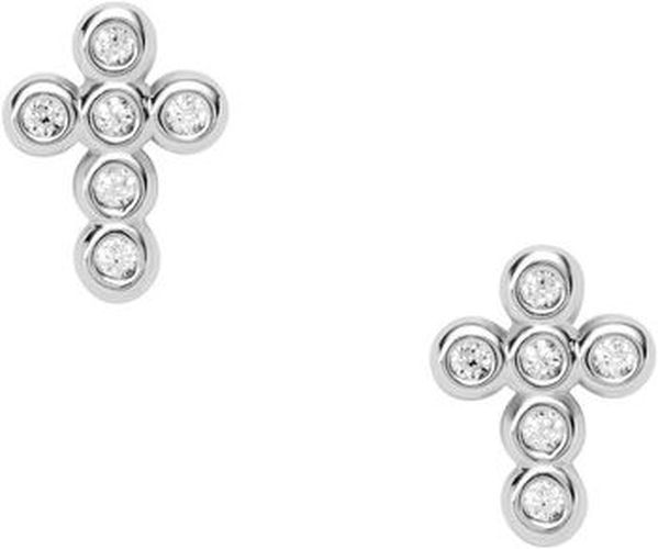 Boucles oreilles Clous d'oreilles Crosses Blanc - Fossil - Modalova