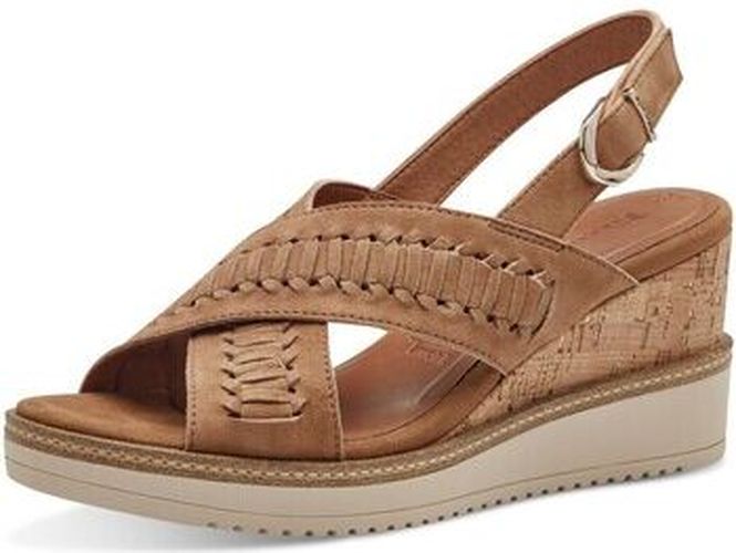 Sandales Chaussures, Sandales en Daim, talon compensé-28213 Marron - Tamaris - Modalova