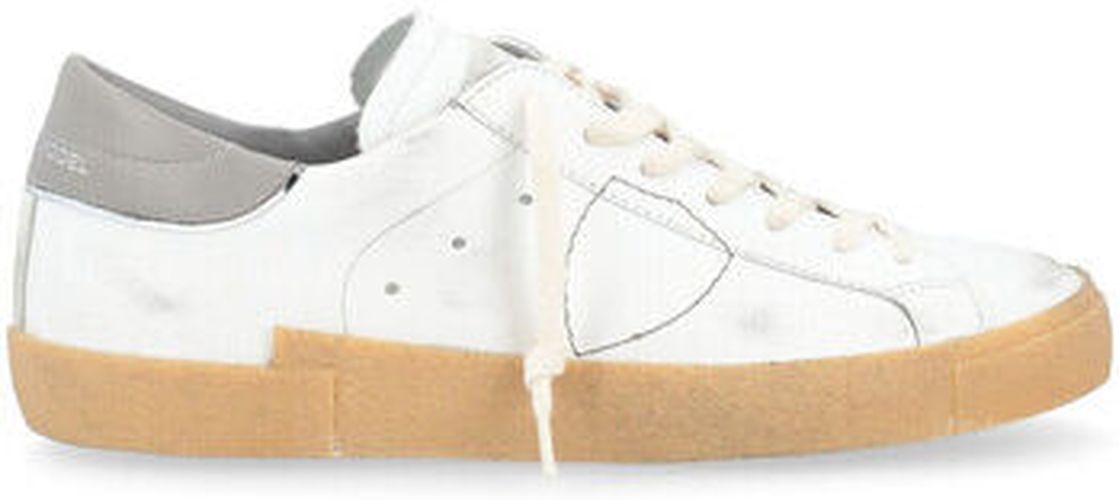 Baskets Baskets Paris X en cuir blanc et gris - Philippe Model - Modalova