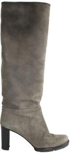 Bottes Bottes en daim Gris - Stuart Weitzman - Modalova