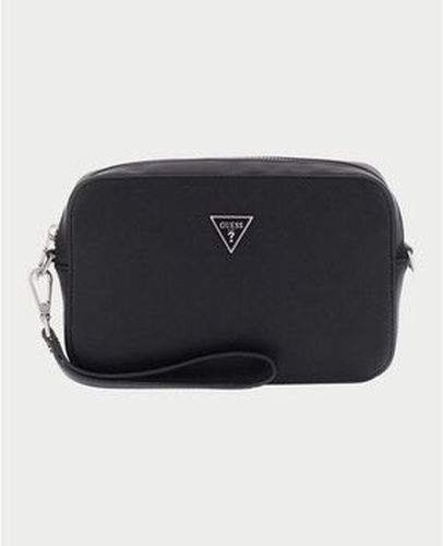Sac Bandouliere Trousse de toilette en saffiano à Milan Noir - Guess - Modalova