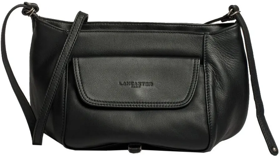 Petit sac trotteur en cuir - Soft vintage Noir - Lancaster - Modalova