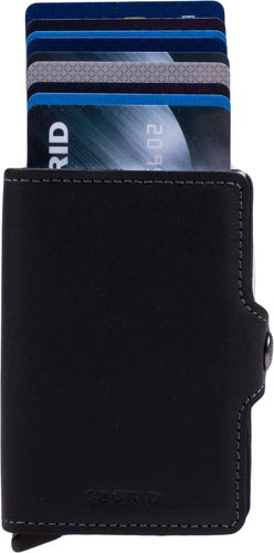 Porte-cartes en aluminium et cuir Twinwallet - 12 cartes Noir - SECRID - Modalova