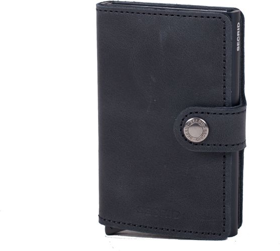 Porte-cartes en aluminium et cuir Miniwallet 4 - 6 cartes (Couleur: Anthracite) Anthracite - SECRID - Modalova