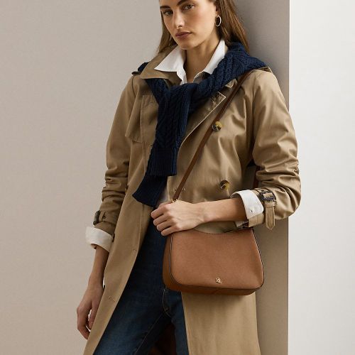 Sac Danni moyen cuir à hachure croisée - Lauren - Modalova
