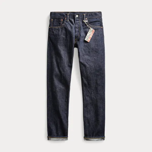 Jean droit taille basse lisière selvedge - RRL - Modalova