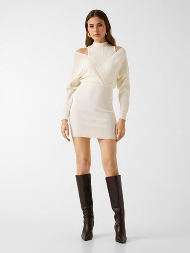 Robe Courte En Maille Côtelée - Guess - Modalova