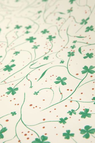 Papier cadeau avec motif trèfles à quatre feuilles - blanc - Sissy-Boy - Modalova